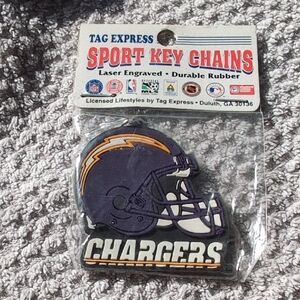 Express Chargers Keychain - Purple and White